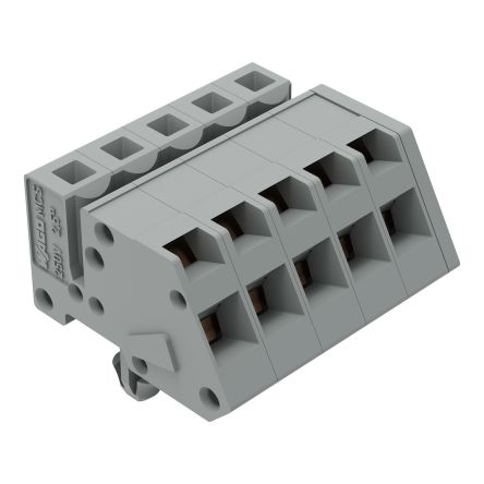 WAGO 731 Series Flange Connector Female Cage Clamp, 5-Pole, 12A, 5-Way