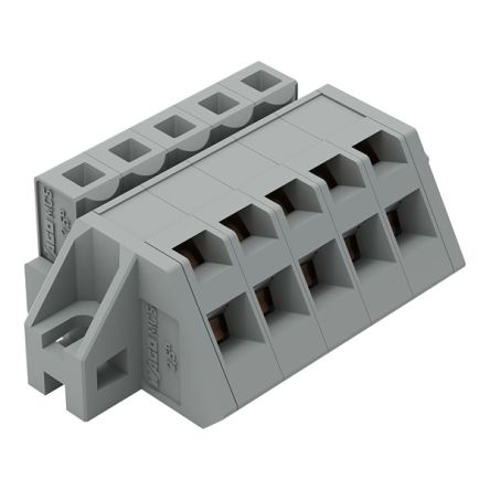 WAGO 731 Series Flange Connector Female Cage Clamp, 5-Pole, 12A, 5-Way