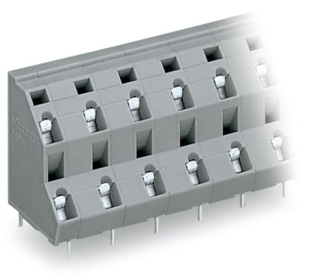 WAGO 736 Series PCB Terminal Block, 4-Contact, 10 mm Pitch, Through Hole, 2 Row