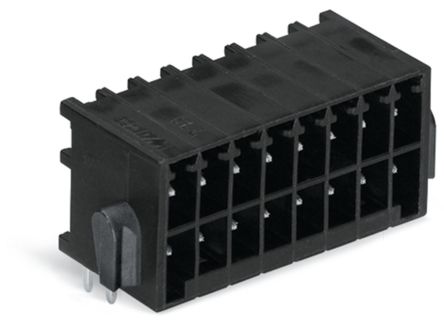 WAGO 713 Series Angled Through Hole Header, 18 Contact(s), 3.5 mm Pitch, 2 Row, Shrouded