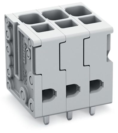 WAGO 2624 Series PCB Connector, 3-Contact, 5 mm Pitch, Feed Through, 1 Row