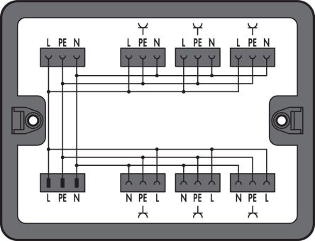 WAGO Distribution Block, 7 Way, 250V, 25A, Black