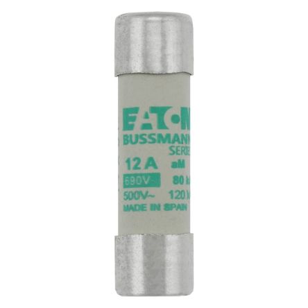 Eaton 12A AM Ceramic Cartridge Fuse, 14 x 51 mm
