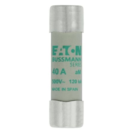 Eaton 40A AM Ceramic Cartridge Fuse, 14 x 51 mm