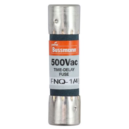 Eaton 0.25A Time Delay Nickel Plated Spring Brass Cartridge Fuse, 0.41 x 0.41 in