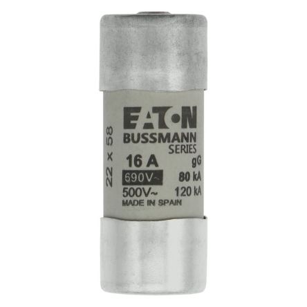 Eaton 16A Cartridge Fuse, 22 x 58 mm