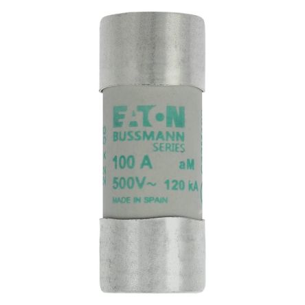Eaton 100A AM Ceramic Cartridge Fuse, 22 x 58 mm