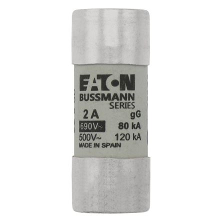 Eaton 2A gG/gL Cartridge Fuse, 22 x 58 mm