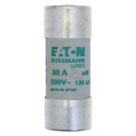 Eaton 80A Ceramic Cartridge Fuse, 22 x 58 mm