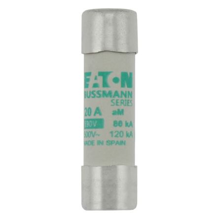 Eaton 20A AM Ceramic Cartridge Fuse, 14 x 51 mm