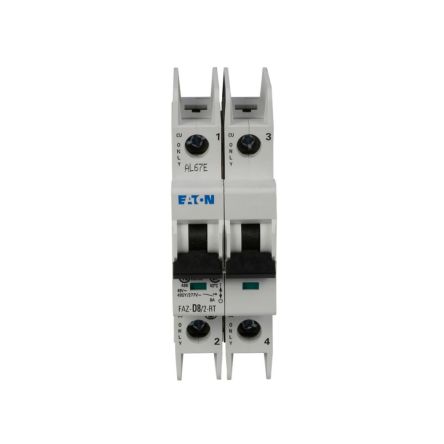Eaton xEffect FAZ Miniature Circuit Breaker, 2-Pole, 63A, Type D, 400V ac AC, 96 V dc DC, 10 kA Breaking Capacity