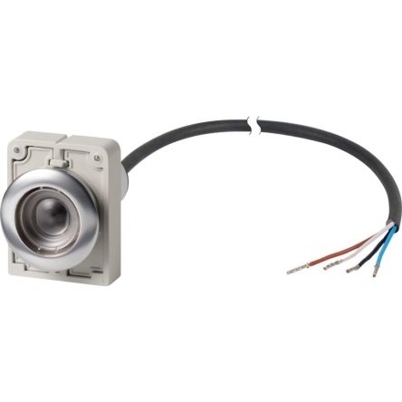 Eaton C30C Series Push Button Switch, Maintained, Cable, 30.5 mm Cutout, 2 NO, IP67, IP69K 800 V ac