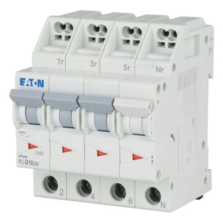 Eaton Eaton Moeller Miniature Circuit Breaker, 3-Pole, 16A, Type D, 400V ac AC, 10 kA Breaking Capacity