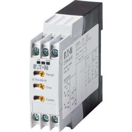 Eaton ETR4 Series DIN Rail Timer Relay, 1-Contact, 400 V ac 400V ac, 0.05 to 3600000 s, 1-Function