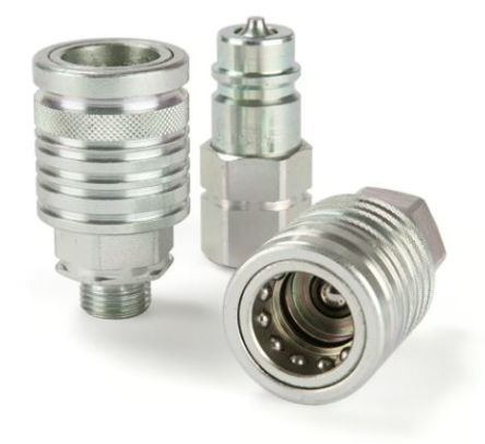 Parker Steel Hydraulic Quick Connect Coupling Male Metric, 300 bar