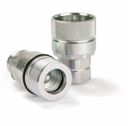 Parker Steel Hydraulic Quick Connect Coupling Female BSP 1/2 in, 450 bar