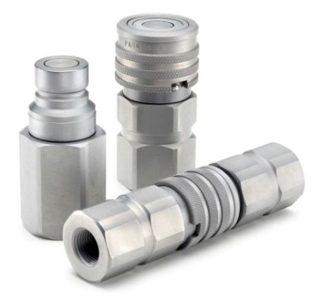 Parker Steel Hydraulic Quick Connect Coupling Female G 3/8 in, 3500 psi