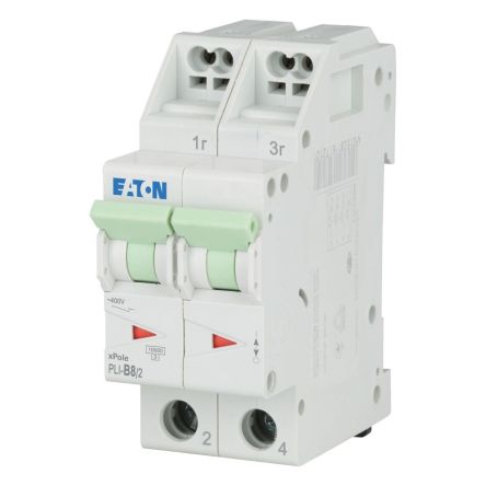 Eaton Eaton Moeller Miniature Circuit Breaker, 2-Pole, 8A, Type B, 400V ac AC, 48 V dc DC, 10 kA Breaking Capacity