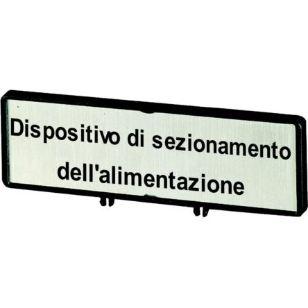 Eaton Label for Use with P3, T5B, T5, Pre-printed "Supply Disconnecting Device