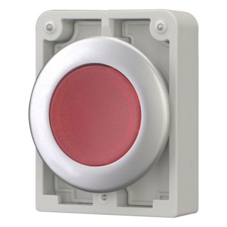 Eaton M22 Series Illuminated Push Button Switch, Maintained, 30.5 mm Cutout, Red LED, IP67, IP69K