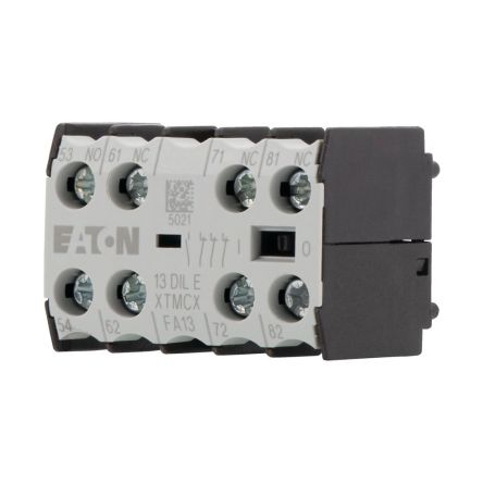 Eaton Auxiliary Contact, 4 Contact, 1 NO/3 NC, Front, 2.5 A, 300V, 002397 13DILE