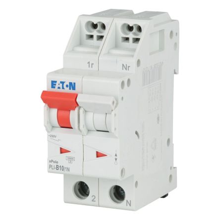 Eaton Eaton Moeller Miniature Circuit Breaker, 1-Pole, 10A, Type B, 230V ac AC, 48 V dc DC, 10 kA Breaking Capacity