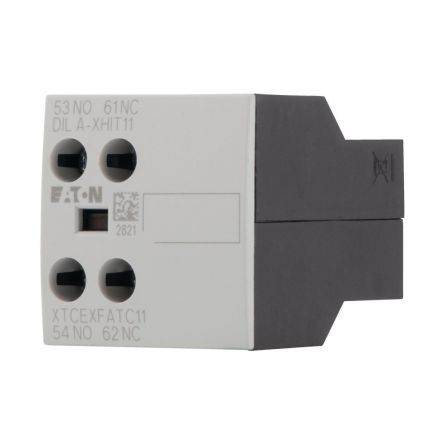 Eaton Auxiliary Contact, 2 Contact, 1 NO/1 NC, Front, 10 A, 400V, 101043 DILA-XHIT11