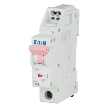 Eaton Eaton Moeller Miniature Circuit Breaker, 1-Pole, 2A, Type C, 230V ac AC, 10 kA Breaking Capacity