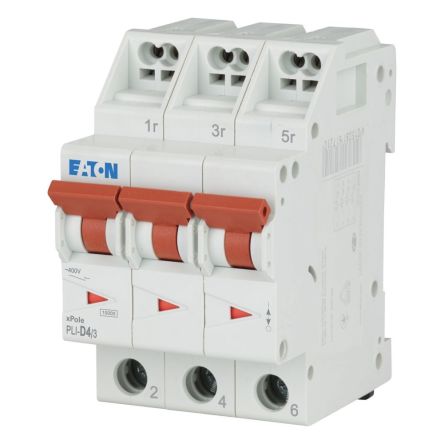 Eaton Eaton Moeller Miniature Circuit Breaker, 3-Pole, 4A, Type D, 400V ac AC, 10 kA Breaking Capacity