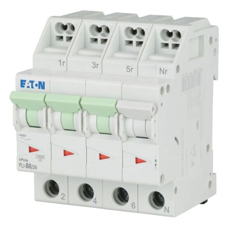 Eaton Eaton Moeller Miniature Circuit Breaker, 3-Pole, 8A, Type B, 400V ac AC, 10 kA Breaking Capacity