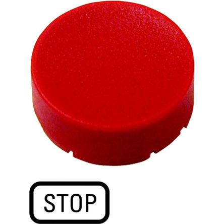 Eaton Button Plate for Use with Push Button, Pre-printed "Stop