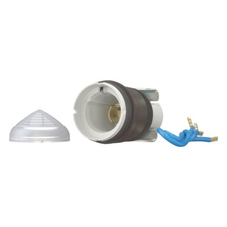 Eaton, M22, Panel Mount White LED Indicator, 22.5 mm Cutout, IP67, IP69K, Dome