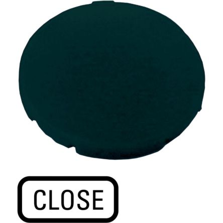 Eaton Button Plate for Use with Push Button, Pre-printed "CLOSE