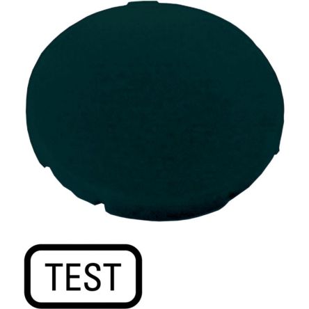 Eaton Button Plate for Use with Push Button, Pre-printed "TEST