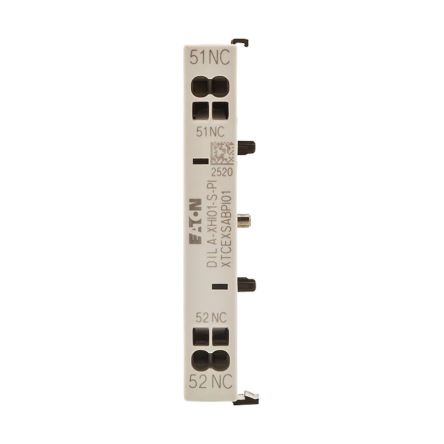 Eaton Auxiliary Contact, 1 Contact, 1 NC, Side, 10 A, 400V, 199324 DILA-XHI01-S-PI