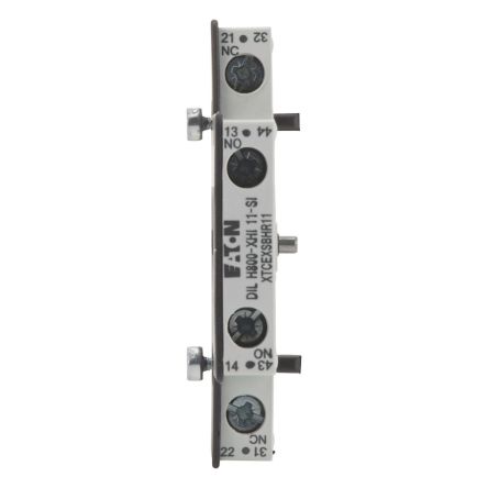 Eaton Auxiliary Contact Module, 2 Contact, 1 NO/1 NC, DILH, Side, 199558 DILH800-XHI11-SI