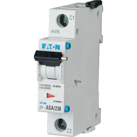 Eaton Shunt Release, 2 Contact, 1 NO/1 NC, Eaton Distribution, Left, 2.1 A, 248439 ZP-ASA/230