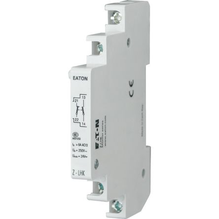 Eaton Auxiliary Contact, 2 Contact, 1 NO/1 NC, NMZ, Left, 8 A, 248440 Z-LHK