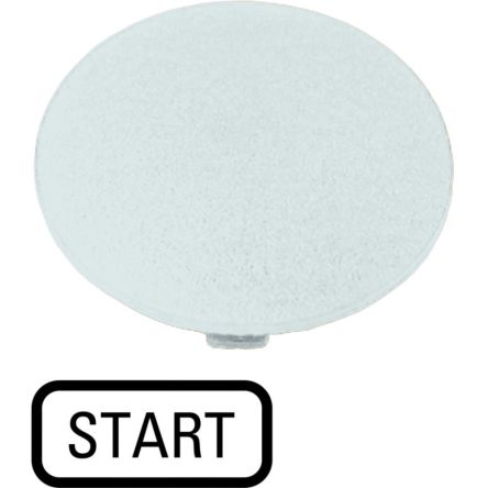 Eaton Button Plate for Use with Push Button, Pre-printed "Start