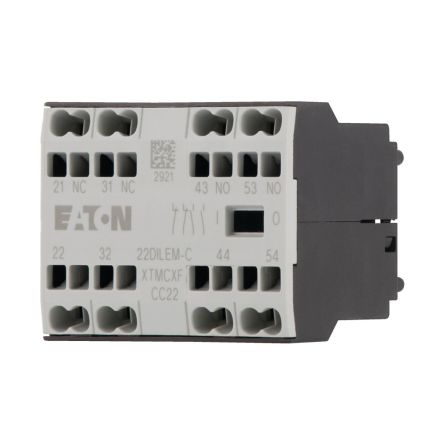 Eaton Auxiliary Contact, 4 Contact, 2 NC/2 NO, Front, 2.5 A, 300V, 230256 22DILEM-C