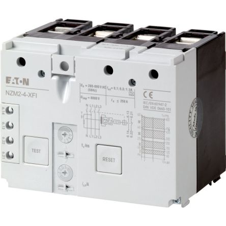 Eaton NZM Earth Fault Releases for use with N2-4 Switch-Disconnectors, 4 Pole NZM2-4 Circuit- Breakers