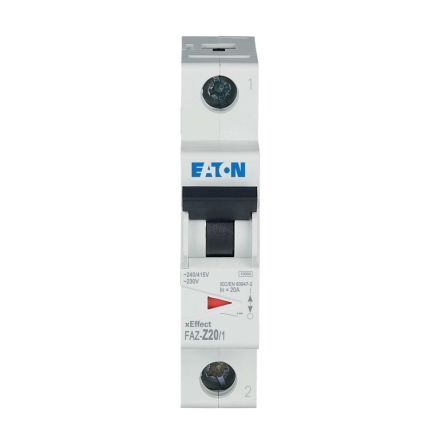 Eaton xEffect FAZ Miniature Circuit Breaker, 1-Pole, 20A, Type Z, 400V ac AC, 48 V dc DC, 10 kA Breaking Capacity