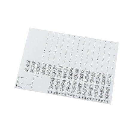 Eaton Inscription Label for Use with Distribution Board, Pre-printed "0 - 9