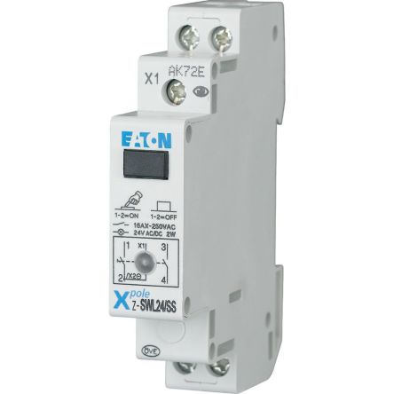 Eaton 2-Pole DIN Rail Isolator Switch -, IP40, 16A, 2 W