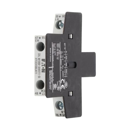 Eaton Auxiliary Contact, 2 Contact, 1 NO/1 NC, Side, 10 A, 440V, 278426 DILM1000-XHIV11-SI