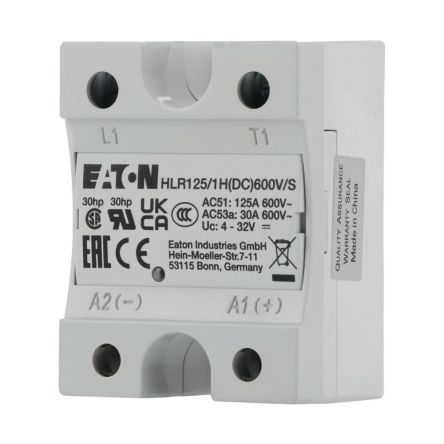 Eaton HLR Series Solid State Relay, 125 A Load, Chassis Mount, 660 V ac Load, 32V dc Control