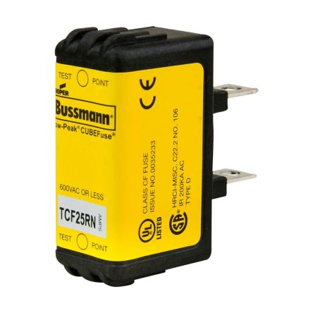 Eaton 25A NH Fuse 1 x 0.75 x 1.88 in 600V ac