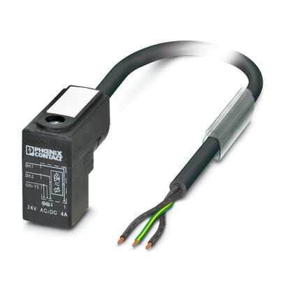 Phoenix Contact Free Cable End to Male 3 way Straight, Valve Connector Actuator/Sensor Cable, 1.5 m