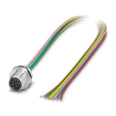 Phoenix Contact Circular Connector, 8 Contacts, Front, Front, M12 Connector, Plug, Male, IP65, IP67, IP69K, SACC Series