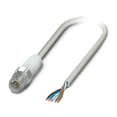 Phoenix Contact Male 5 way Straight Plug M12 to M12, Straight Actuator/Sensor Cable, 5 m
